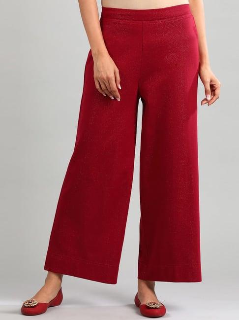 aurelia red regular fit palazzos