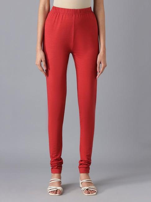 aurelia red skinny fit churidar