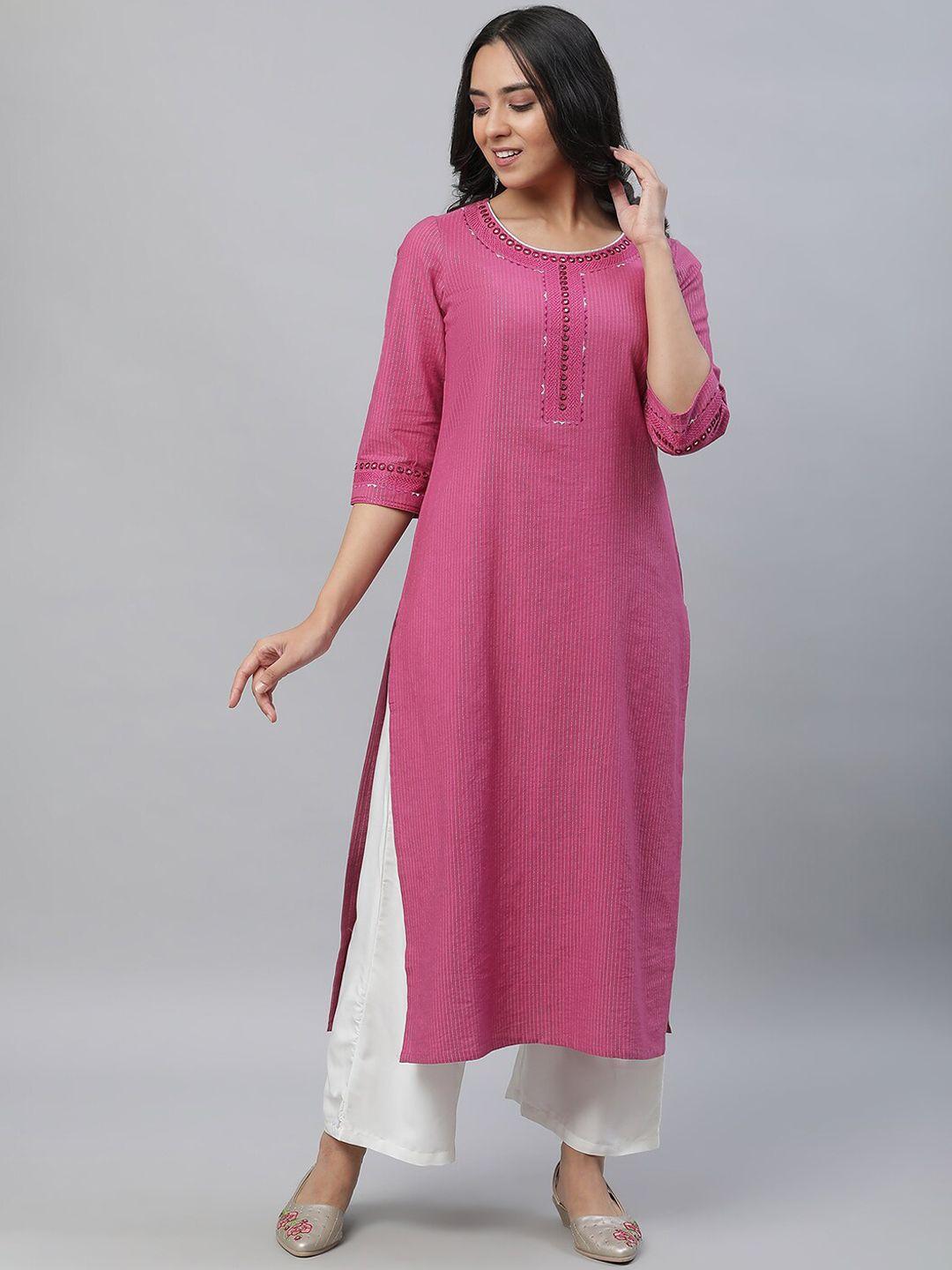 aurelia round neck regular kurta