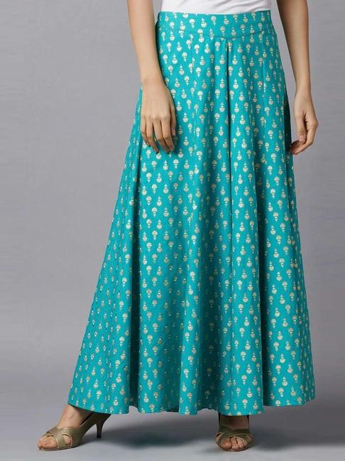 aurelia sea green printed palazzos