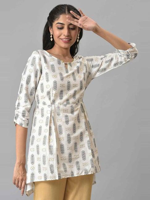 aurelia white floral print tunic