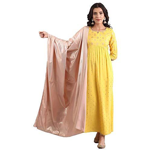 aurelia women's chiffon dupatta (20fea80002-501754_ rose gold_ fs (fs))