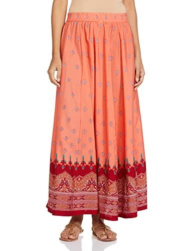 aurelia women's maxi skirt (17auk60060-62729-orange-m_orange_m)