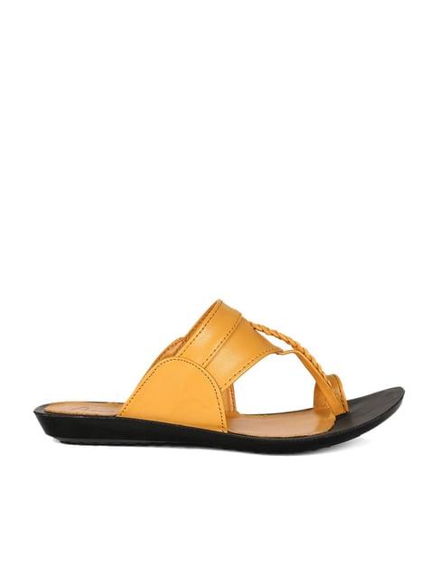 aurelia women's yellow toe ring sandals