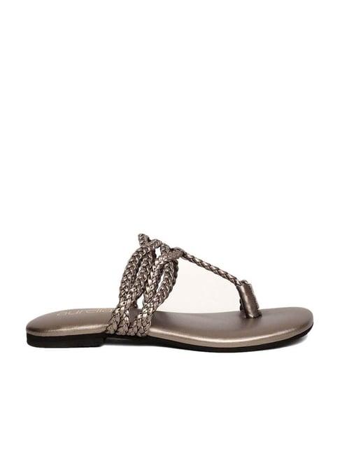 aurelia women's zdorothy gun metal toe ring sandals