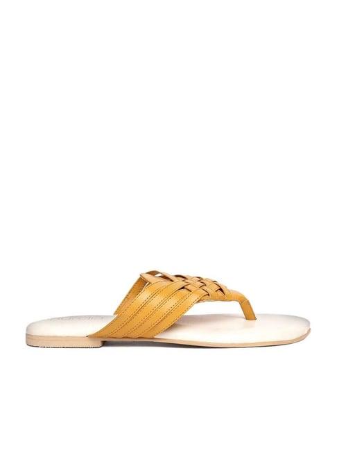 aurelia women's zsasha mustard thong sandals