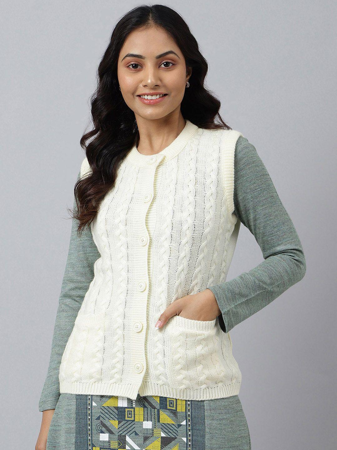 aurelia women cable knit acrylic cardigan