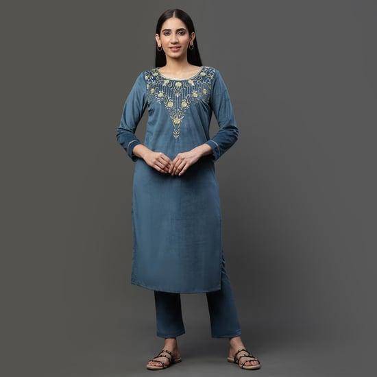 aurelia women embroidered kurta set