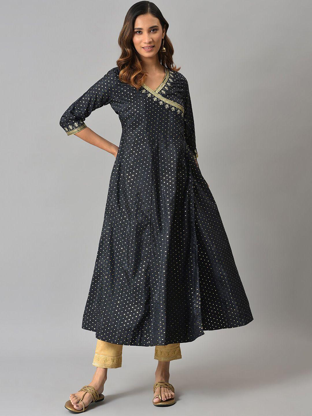 aurelia women geometric printed block print kurta