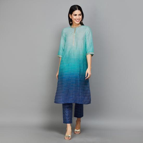 aurelia women ombre a-line kurta set