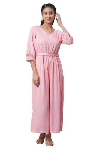 aurelia women pink lace detailed jumpsuit in rayon crepe_23fed10561_m