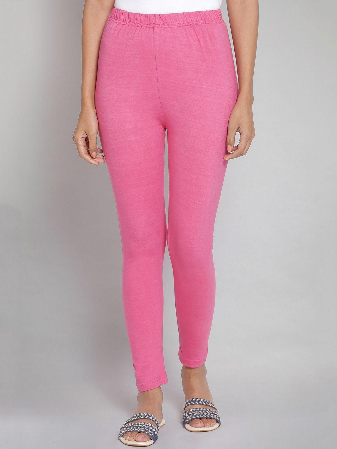 aurelia women pink solid tights