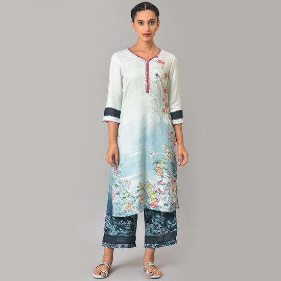 aurelia women printed straight kurta set