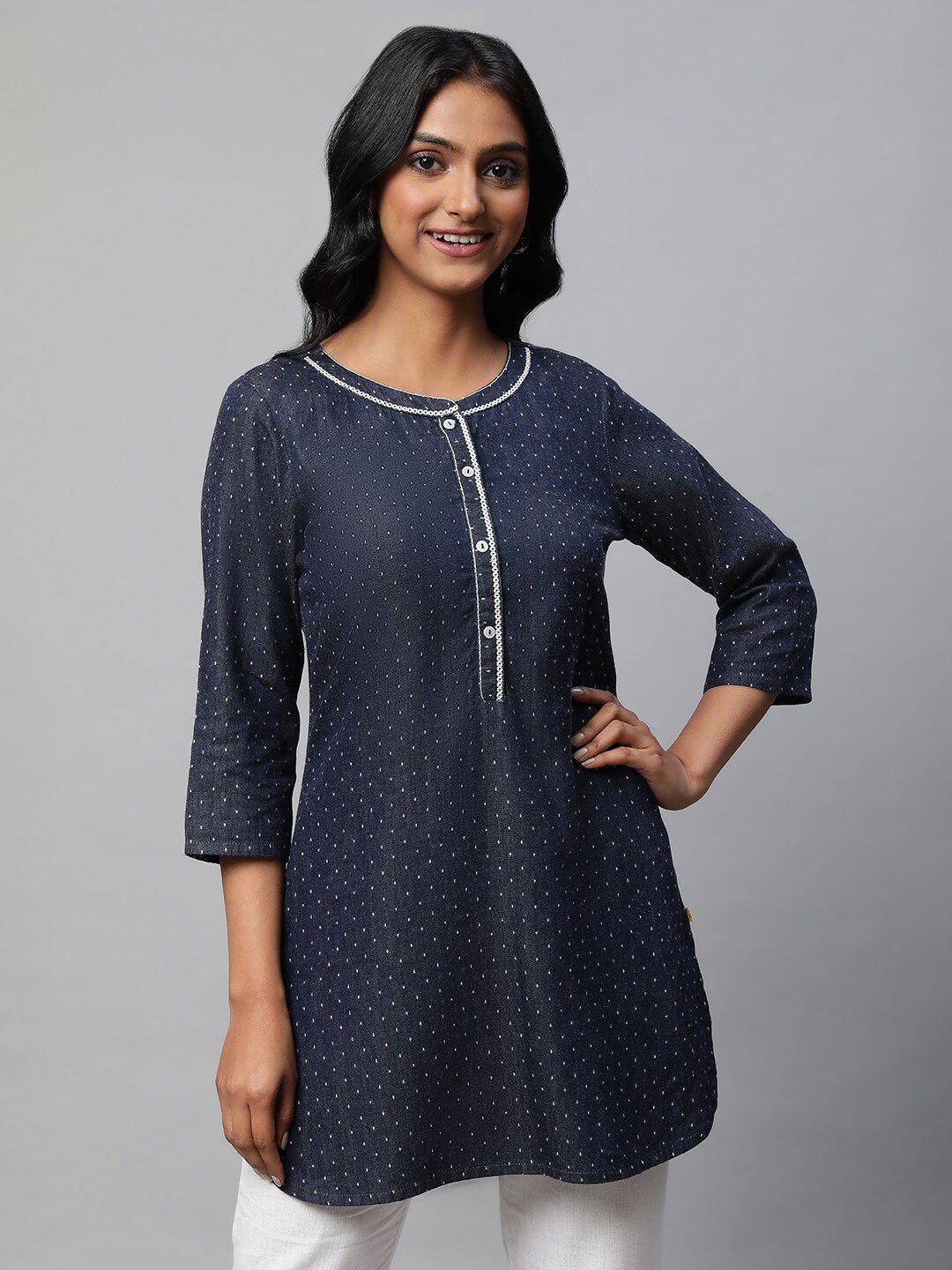 aurelia woven design pure cotton kurti