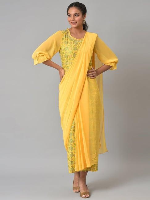 aurelia yellow floral print maxi dress