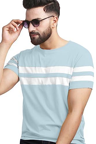 ausk t shirt for men || round neck men tshirt || summer season t-shirt for men (color-light sky blue)