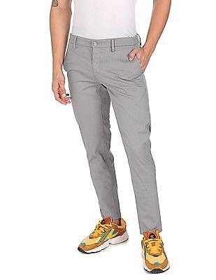 austin tapered fit striped trousers