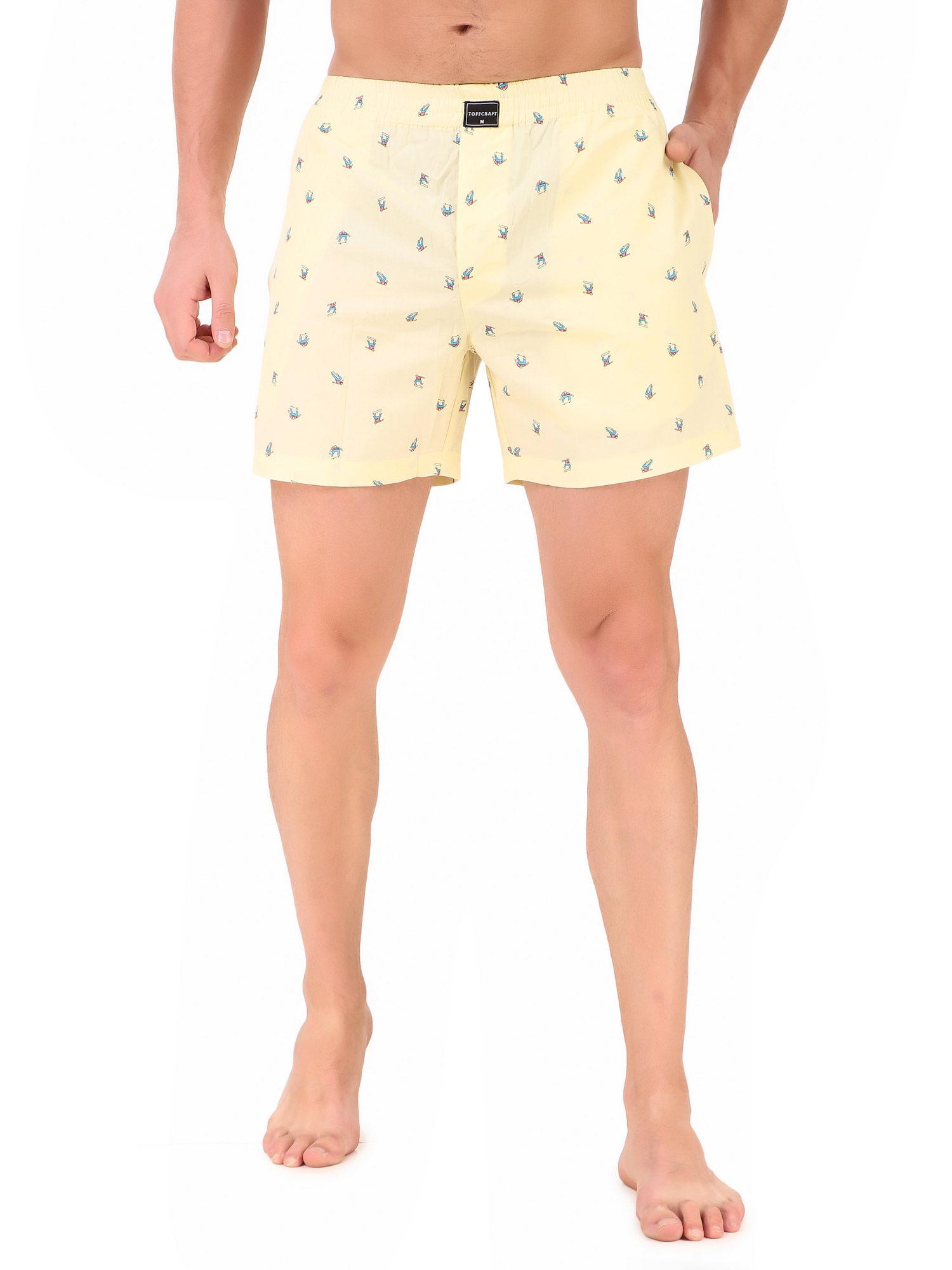 austin summer boxer shorts yellow