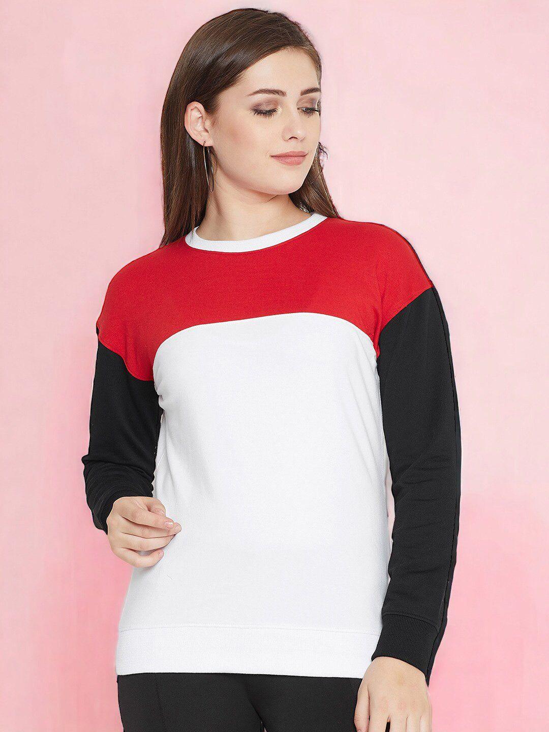 austin wood women multicoloured colourblocked sweatshirt