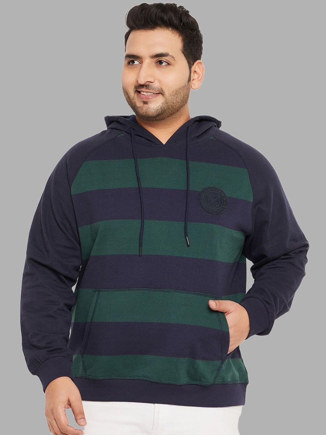 austivo striped hooded sweatshirt