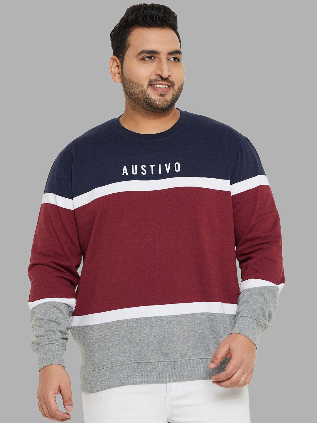 austivo colourblocked round neck pullover