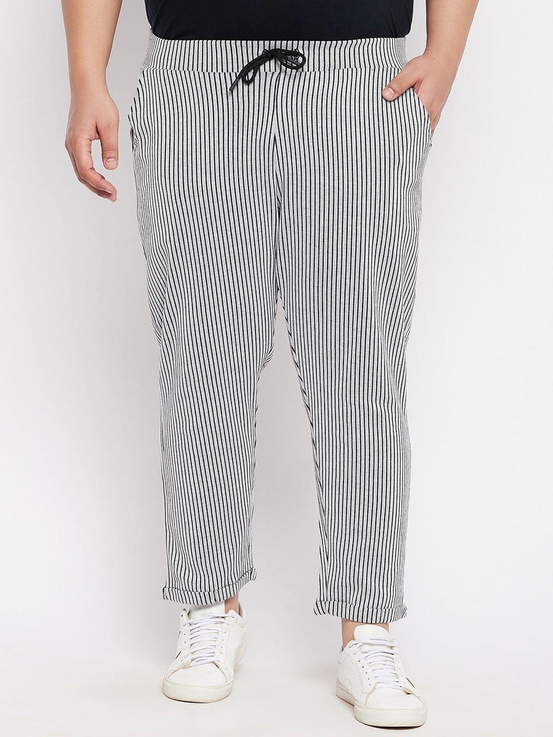 austivo men grey striped cotton track pants