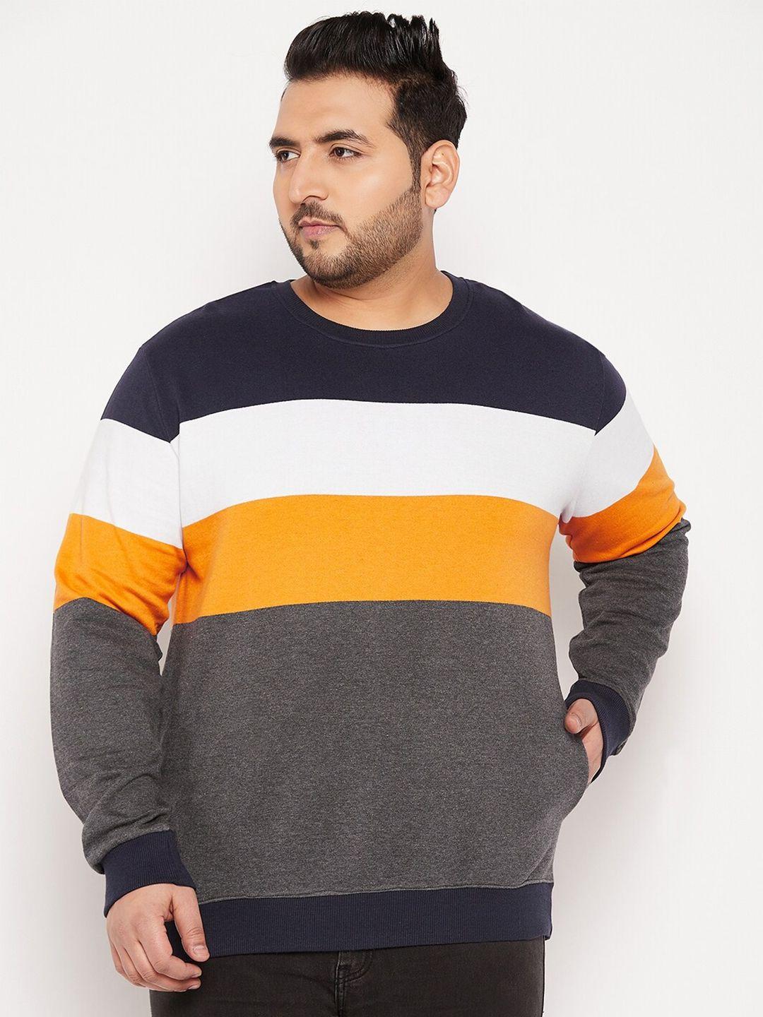 austivo men multicoloured colourblocked sweatshirt