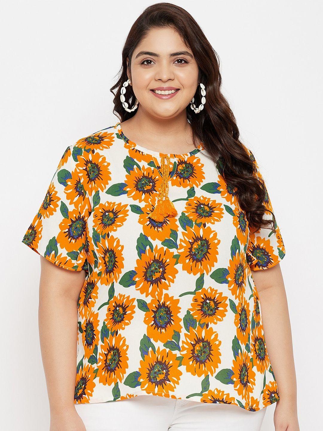 austivo plus size floral print top