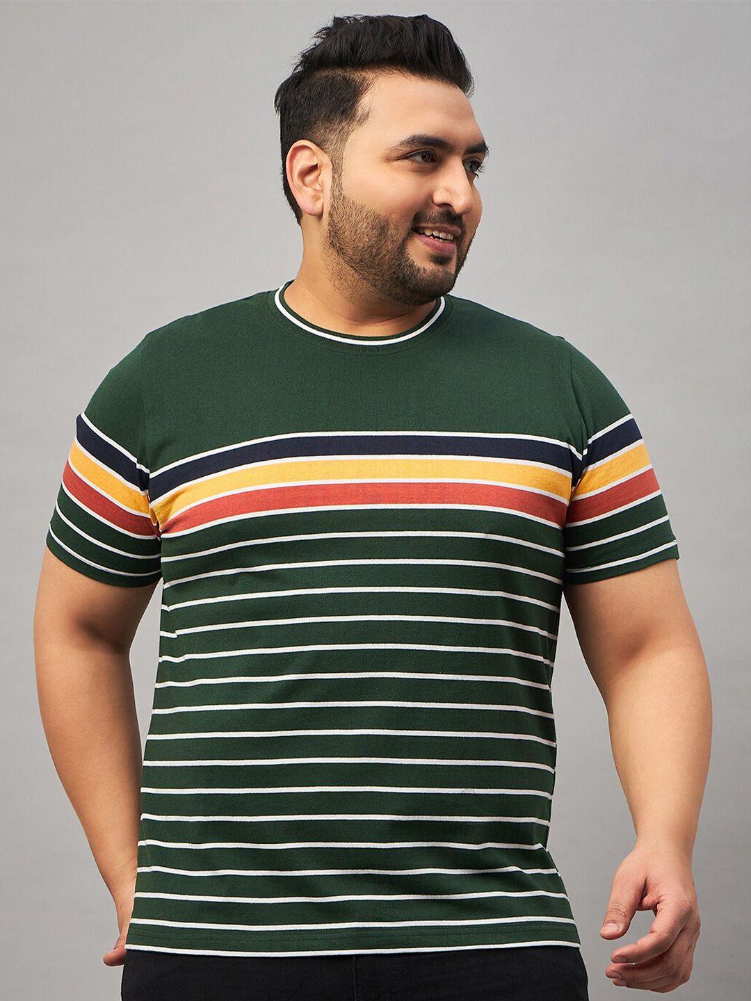 austivo plus size striped cotton t-shirt