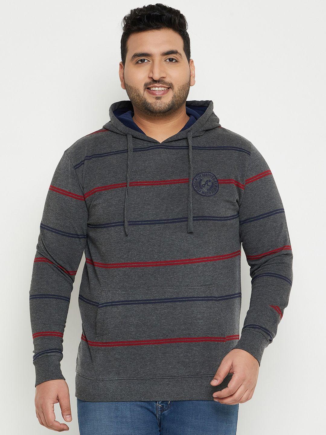 austivo striped hooded pullover