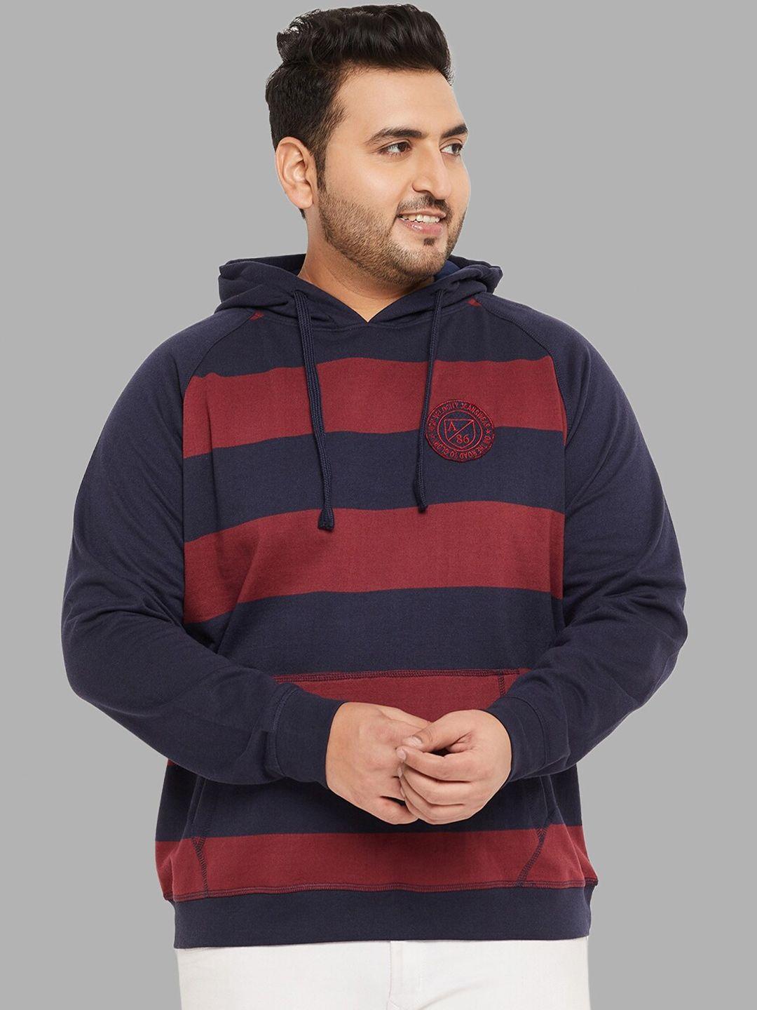austivo striped hooded sweatshirt
