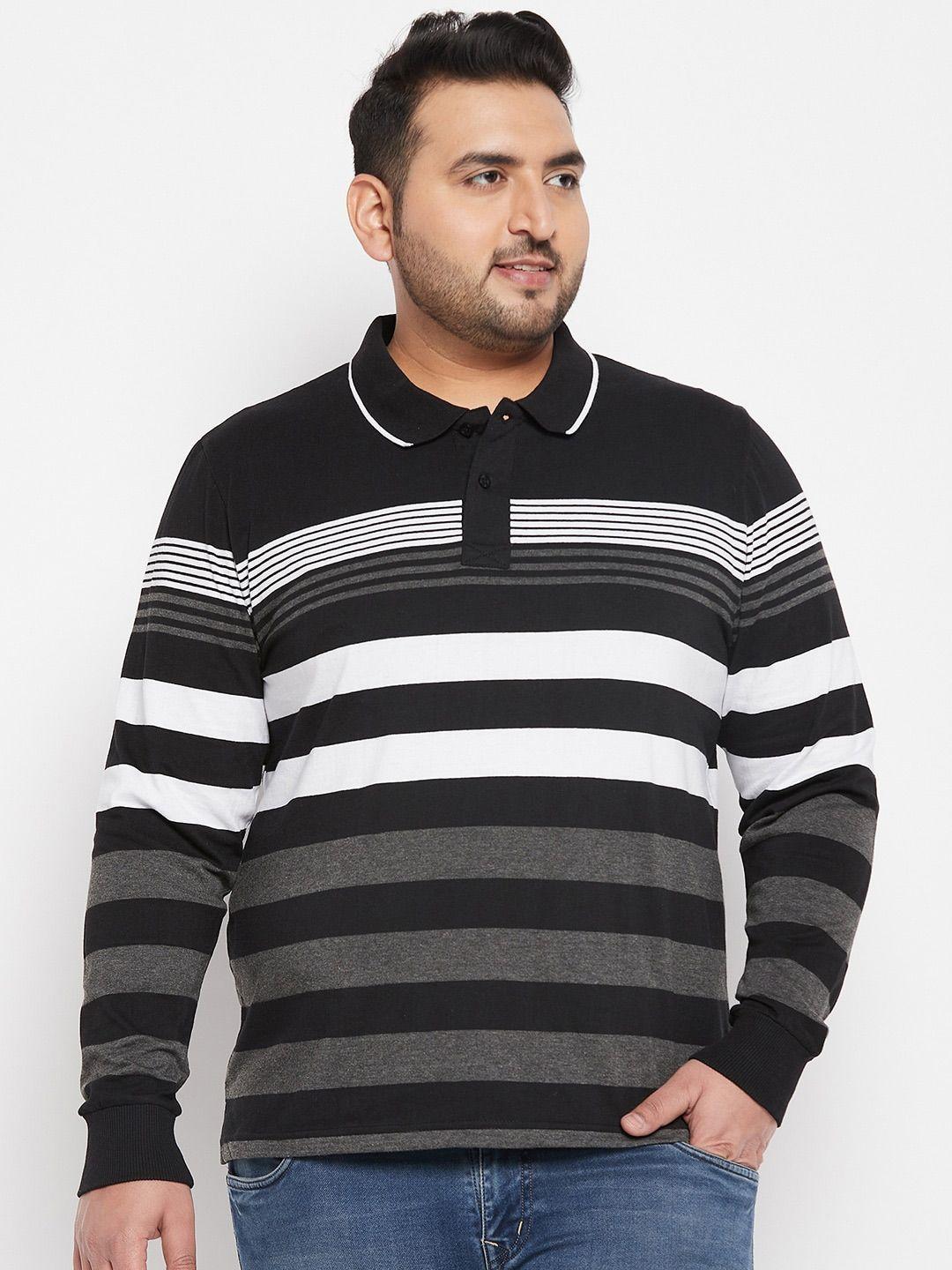 austivo striped polo collar pure cotton t-shirt