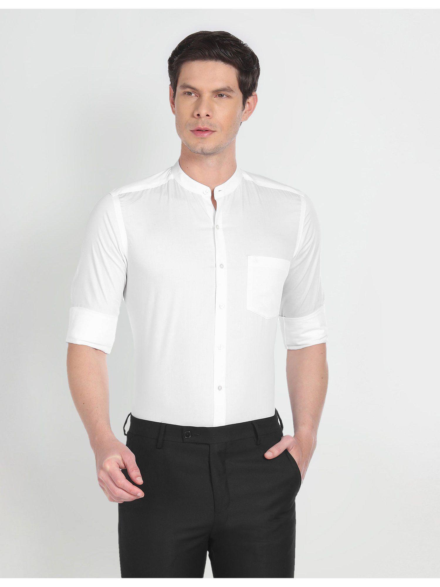 auto press solid formal shirt