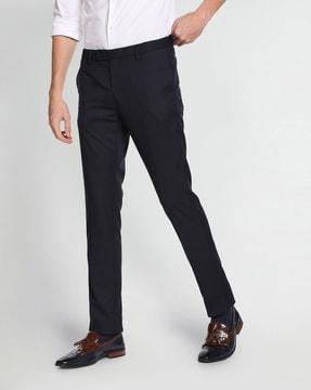 autoflex flat-front trousers