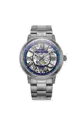 automatic 43 mm blue dial stainless steel analog watch for men