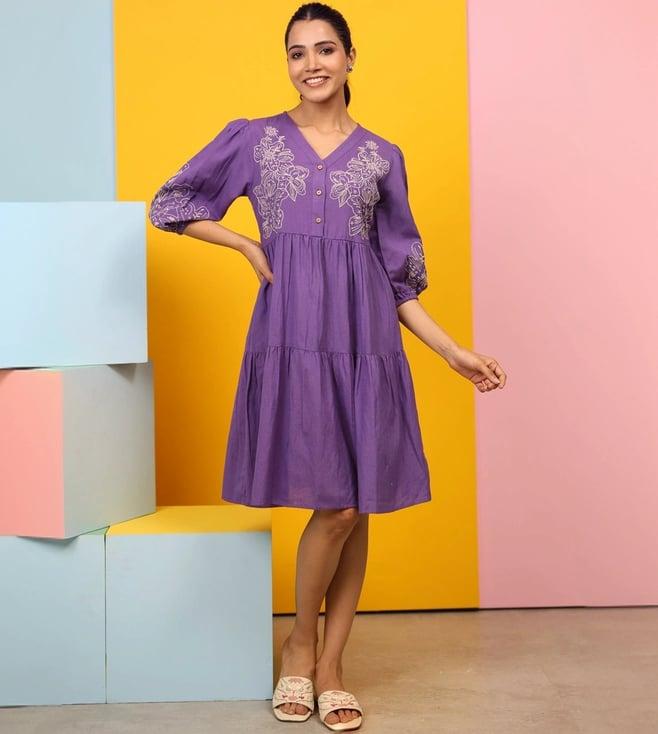 autumnlane avanti periwinkle cotton dress