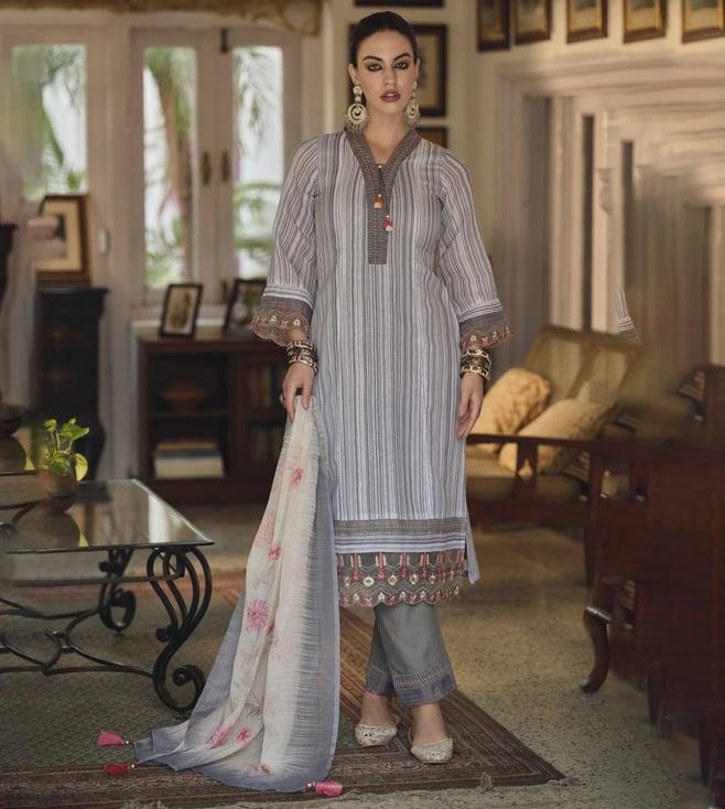 autumnlane feroza grey pakistani kurta