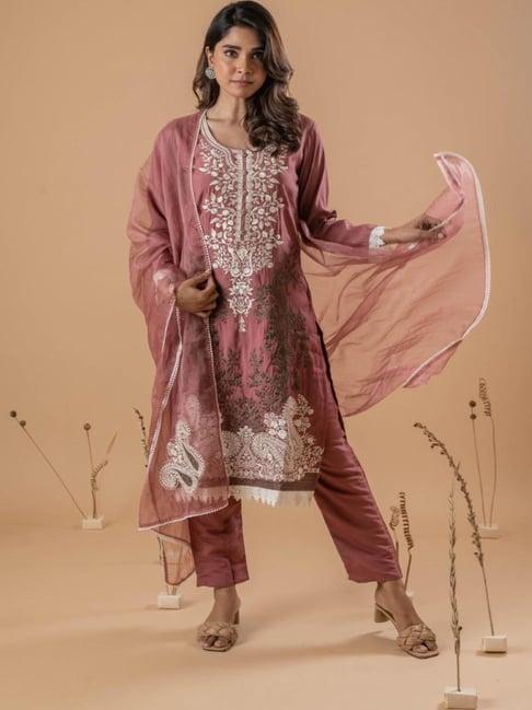 autumnlane mudra raisin embroidery pakistani suit set