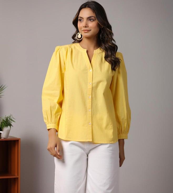 autumnlane yellow rene sunshine cotton shirt