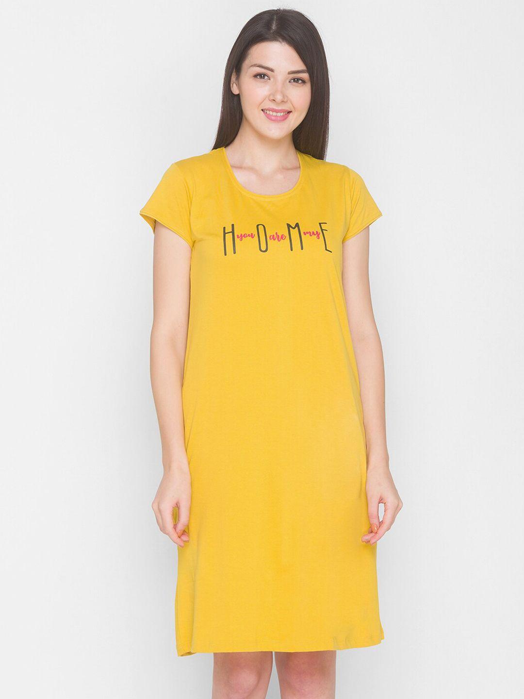 av2 women yellow short nightdress