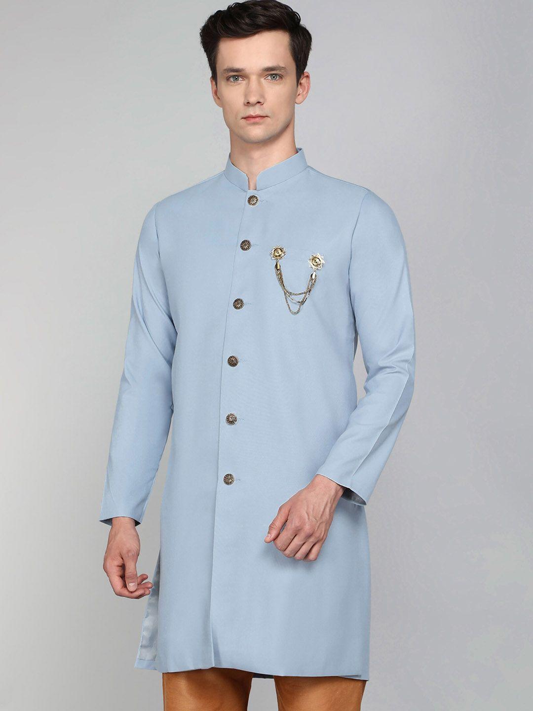 avaeta mandarin collar cotton sherwani set