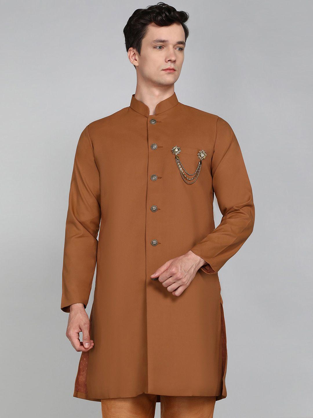 avaeta mandarin collar sherwani with trouser