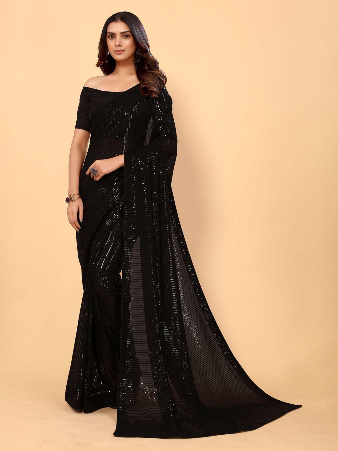 avanshee embellished sequinned saree