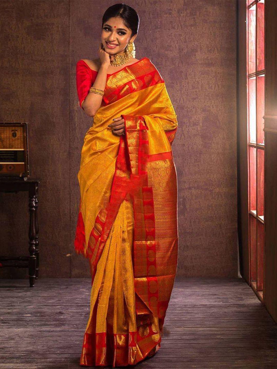 avanshee ethnic motifs woven design zari silk cotton banarasi saree