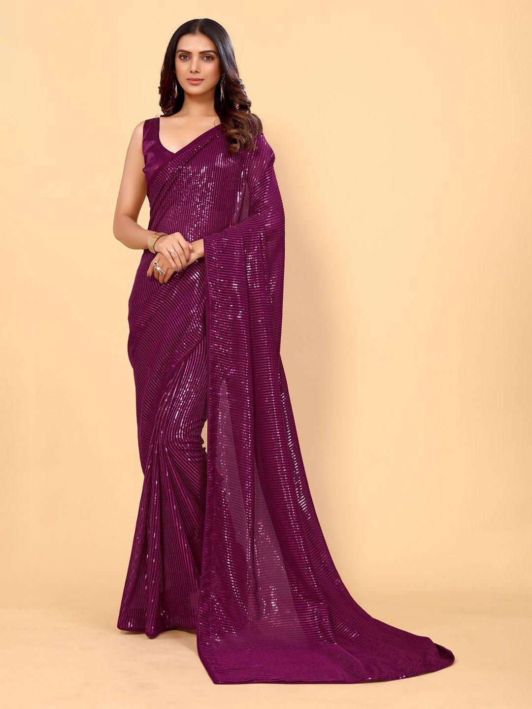 avanshee sequinned embellished saree
