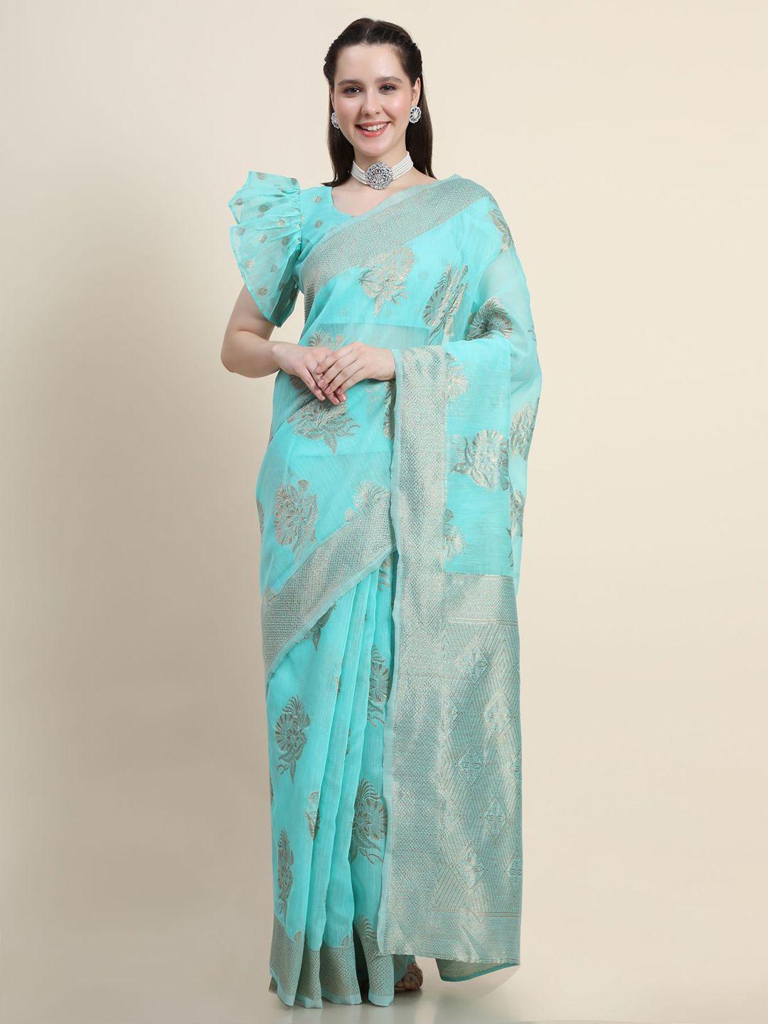 avanshee women floral woven design saree