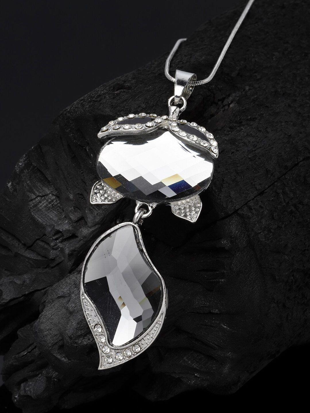 avant-garde paris black rhodium-plated enamelled necklace