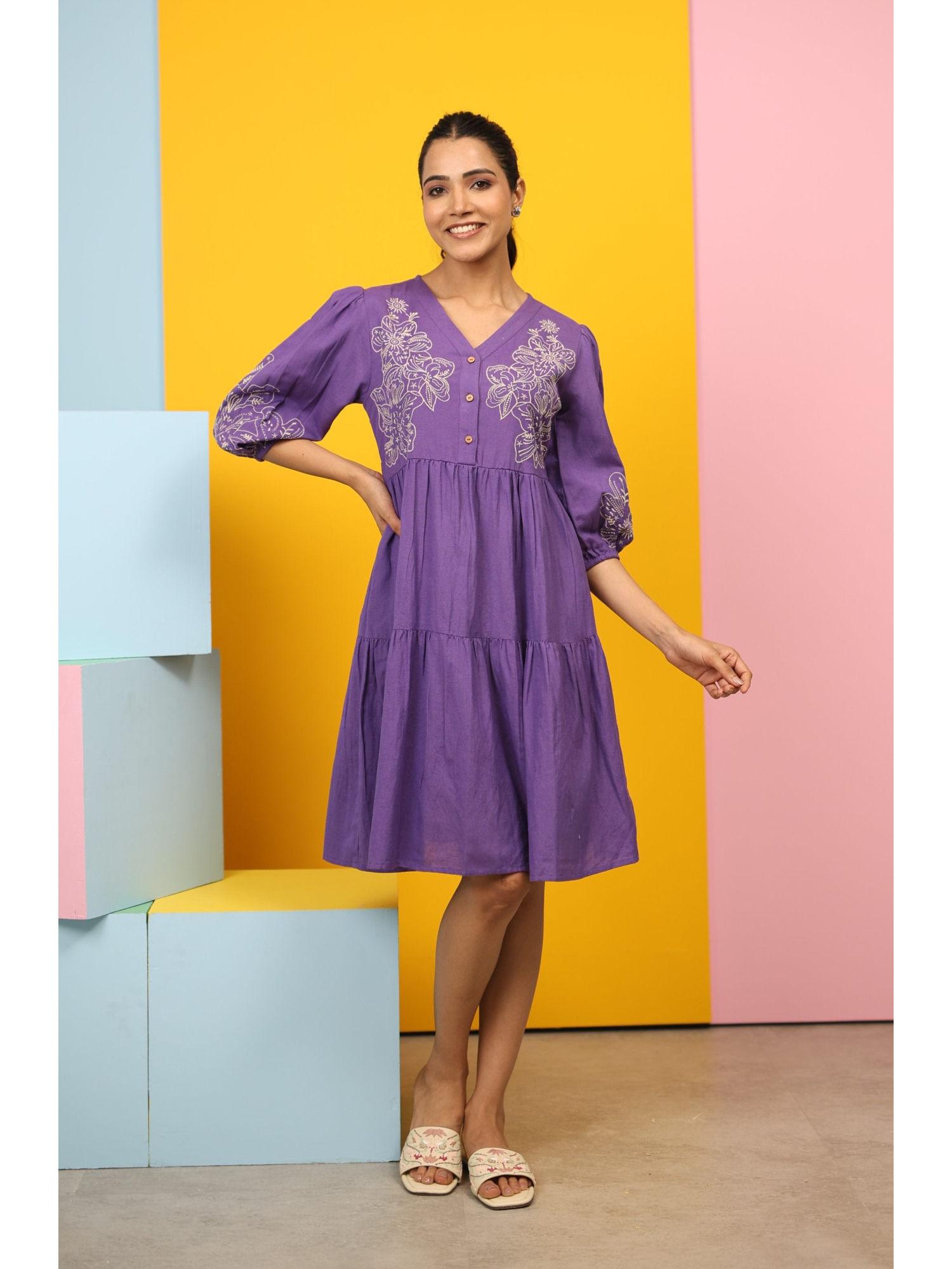 avanti periwinkle cotton dress