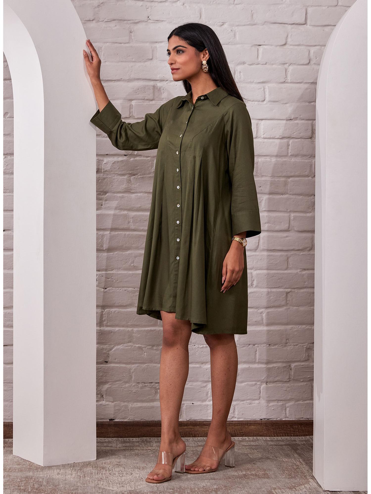 avanti shamrock cotton knee length dress