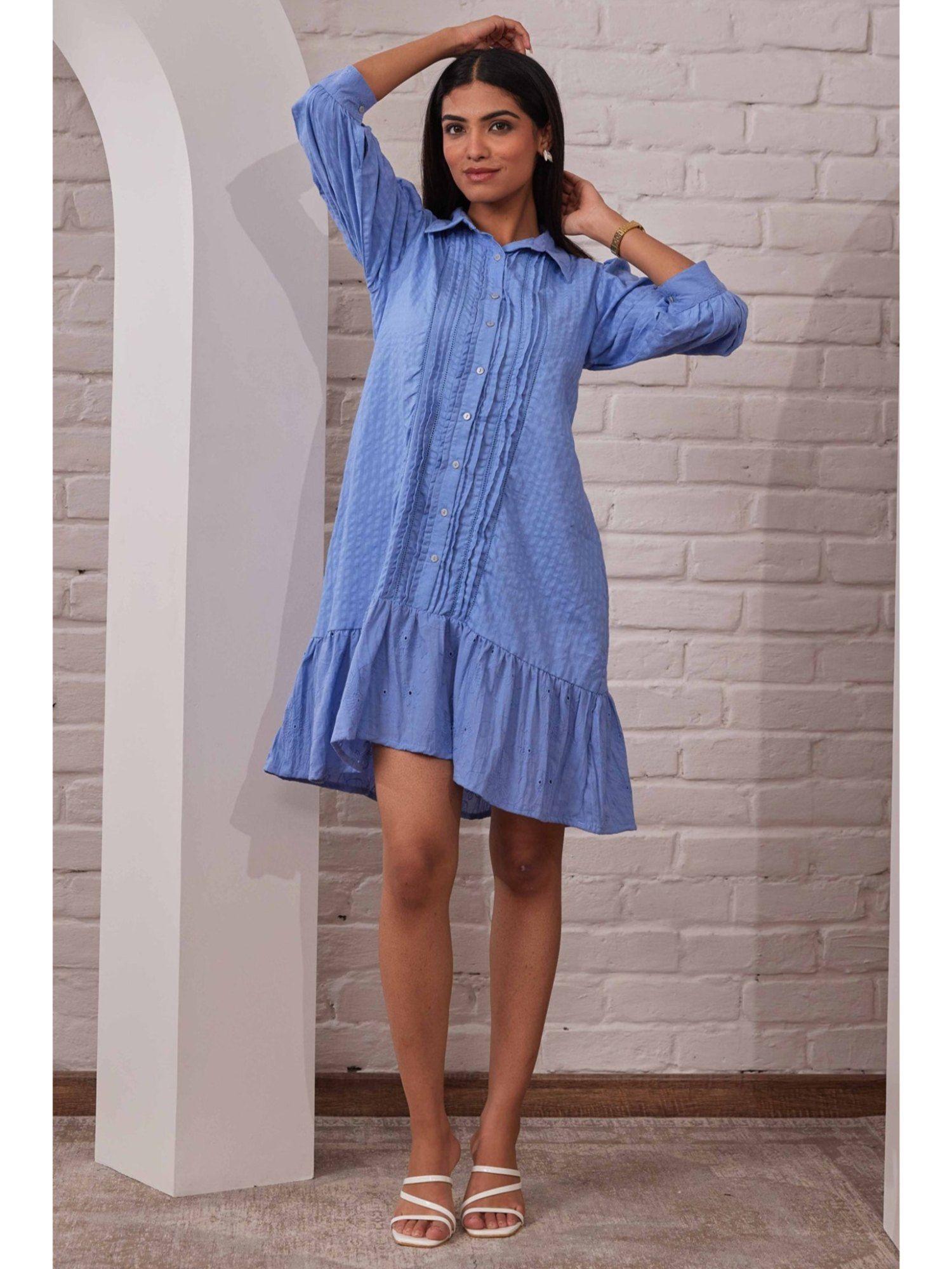 avanti sky schiffli cotton dress